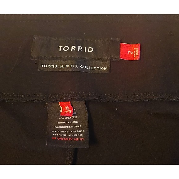Torrid 2 Xtra Large Slim Fix Collection Black Crop Leggings - Picture 4 of 7